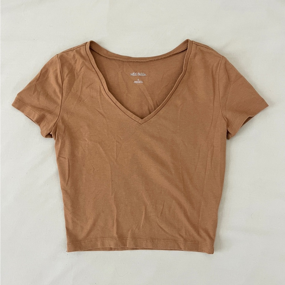 Pumpkin Orange Cropped Baby Tee
